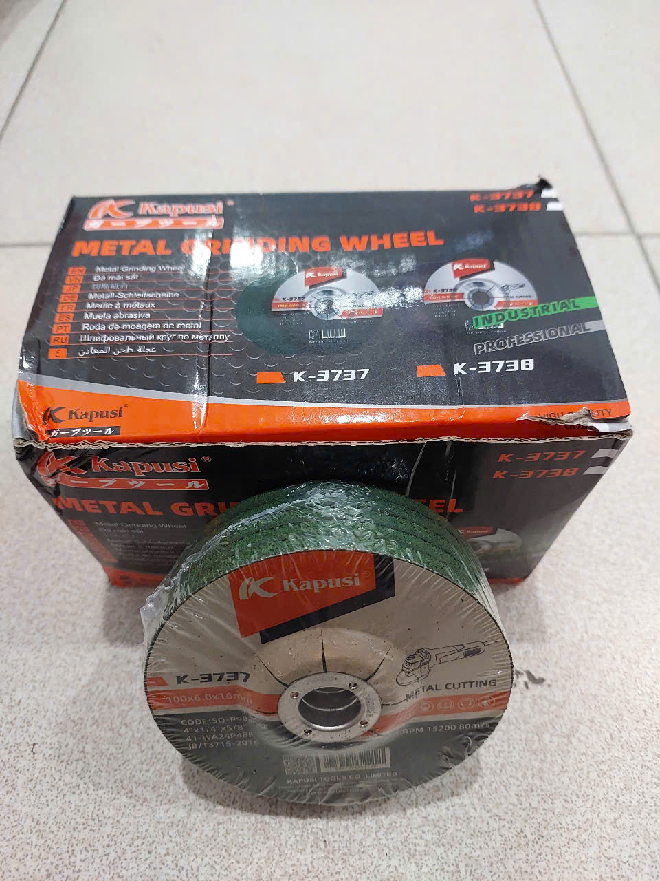 Đá mài sắt KPS 100*6*16mm XANH K3737_25C/H/8H/T_(V8)