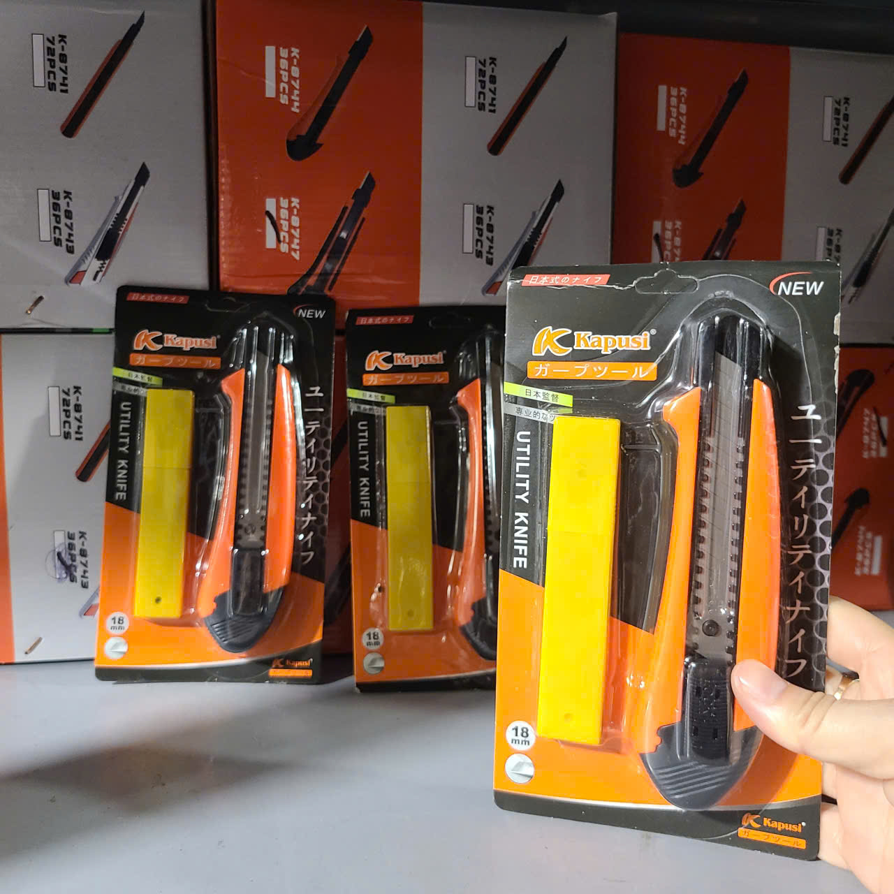 Dao cắt giấy Kps dày+tặng kèm 5 lưỡi rời_K8745_20/160 (V8)