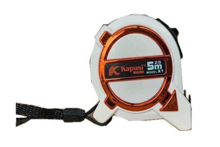 Thước kéo 2 mặt có lỗ ban 5m25 TRẮNG viền CAM_K7056 (12/120) (V8)
