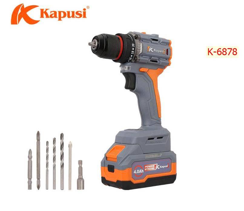 Thân máy khoan pin KPS 2 pin 2 tốc độ 10mm_21V_K6878_(V8)
